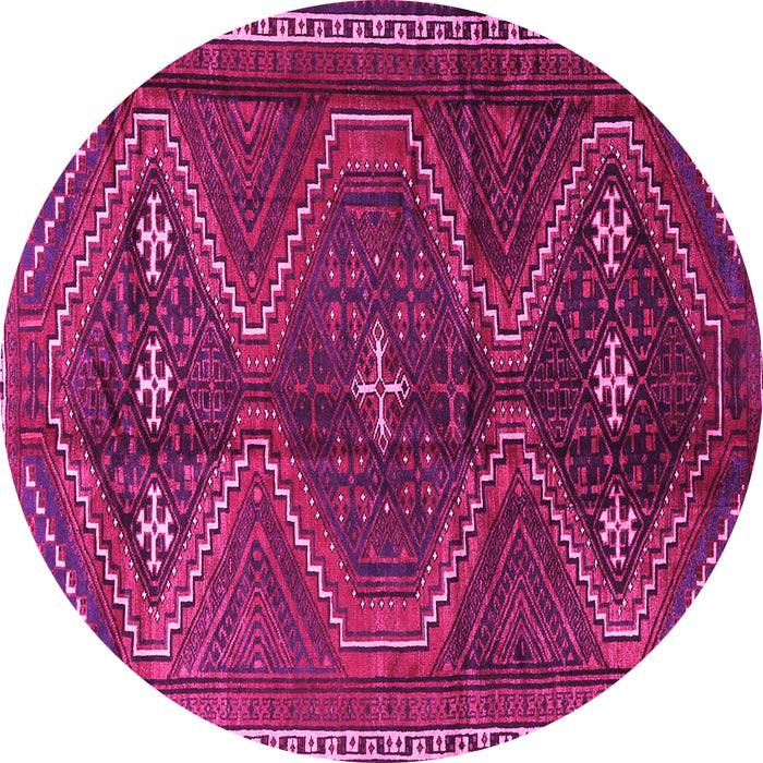Round Persian Pink Traditional Rug, tr4201pnk