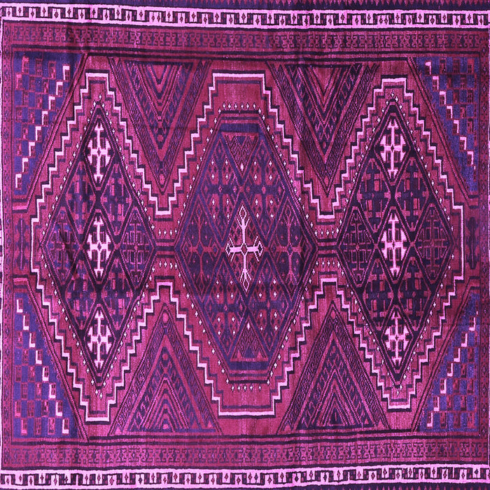 Square Machine Washable Persian Purple Traditional Area Rugs, wshtr4201pur