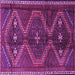 Square Machine Washable Persian Purple Traditional Area Rugs, wshtr4201pur