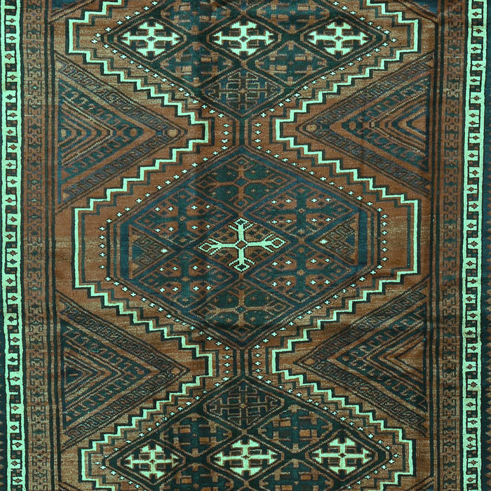 Machine Washable Persian Turquoise Traditional Area Rugs, wshtr4201turq