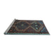 Sideview of Machine Washable Persian Light Blue Traditional Rug, wshtr4201lblu