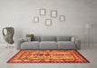 Machine Washable Persian Orange Traditional Area Rugs in a Living Room, wshtr4202org