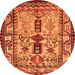 Square Persian Orange Traditional Rug, tr4202org