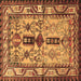 Square Machine Washable Persian Brown Traditional Rug, wshtr4202brn