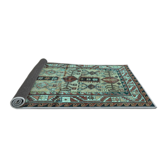 Sideview of Persian Light Blue Traditional Rug, tr4202lblu