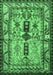 Machine Washable Persian Emerald Green Traditional Area Rugs, wshtr4202emgrn