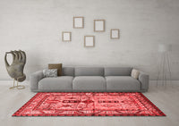 Machine Washable Persian Red Traditional Rug, wshtr4202red