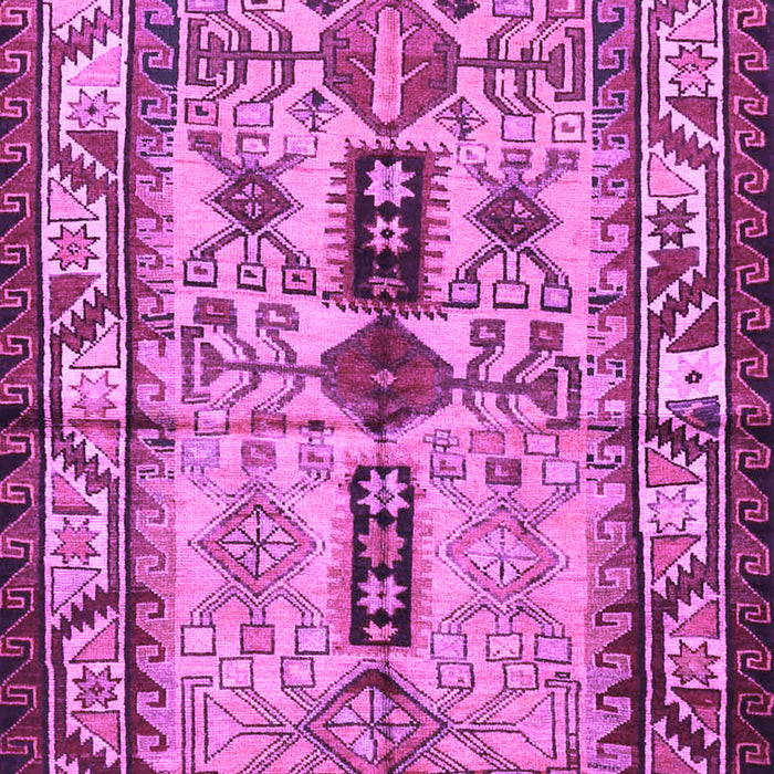 Machine Washable Persian Purple Traditional Area Rugs, wshtr4202pur