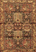 Machine Washable Persian Brown Traditional Rug, wshtr4203brn