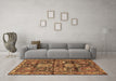 Machine Washable Persian Brown Traditional Rug in a Living Room,, wshtr4203brn