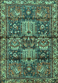 Persian Turquoise Traditional Rug, tr4203turq