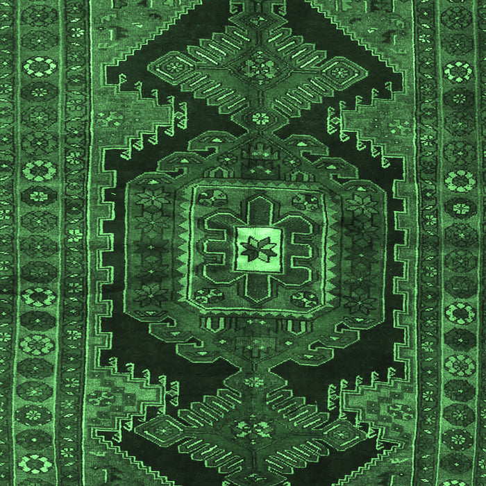 Machine Washable Persian Emerald Green Traditional Area Rugs, wshtr4204emgrn