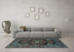 Machine Washable Persian Light Blue Traditional Rug in a Living Room, wshtr4204lblu