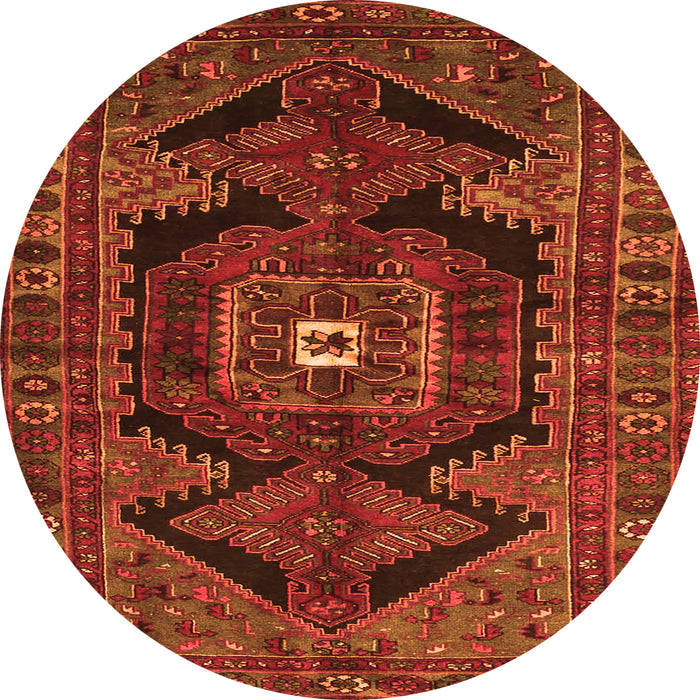 Machine Washable Persian Orange Traditional Area Rugs, wshtr4204org