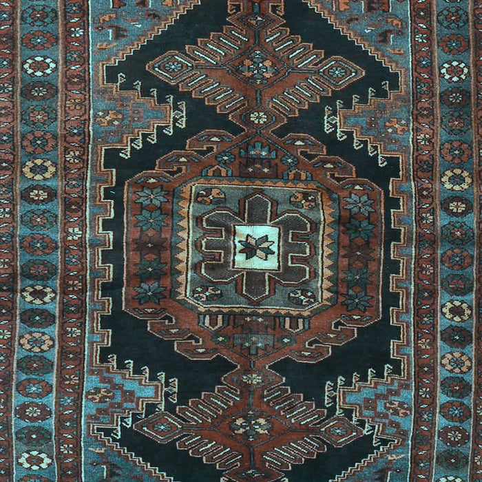 Machine Washable Persian Light Blue Traditional Rug, wshtr4204lblu