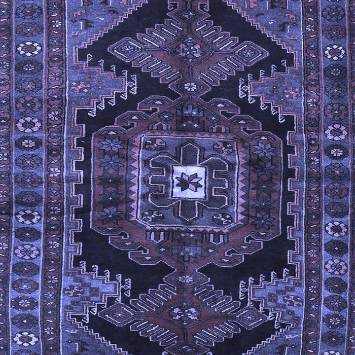 Machine Washable Persian Blue Traditional Rug, wshtr4204blu