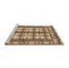 Sideview of Machine Washable Traditional Saddle Brown Rug, wshtr4205