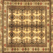 Square Machine Washable Persian Brown Traditional Rug, wshtr4205brn