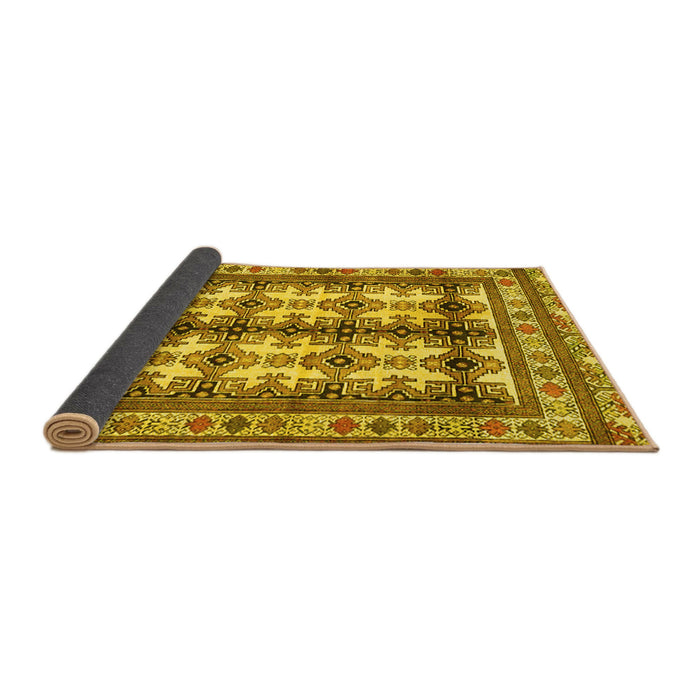 Sideview of Persian Yellow Traditional Rug, tr4205yw