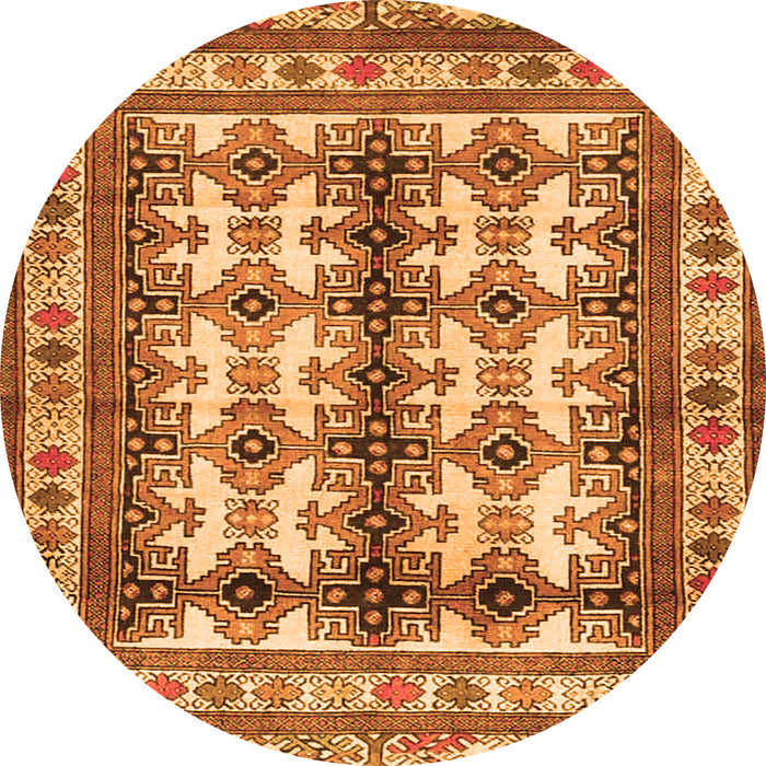 Square Persian Orange Traditional Rug, tr4205org