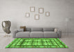 Machine Washable Persian Green Traditional Area Rugs in a Living Room,, wshtr4205grn