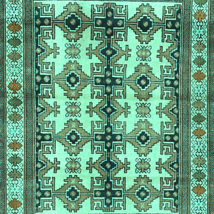 Machine Washable Persian Turquoise Traditional Area Rugs, wshtr4205turq