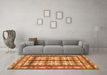 Machine Washable Persian Orange Traditional Area Rugs in a Living Room, wshtr4205org