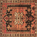 Square Persian Brown Traditional Rug, tr4206brn