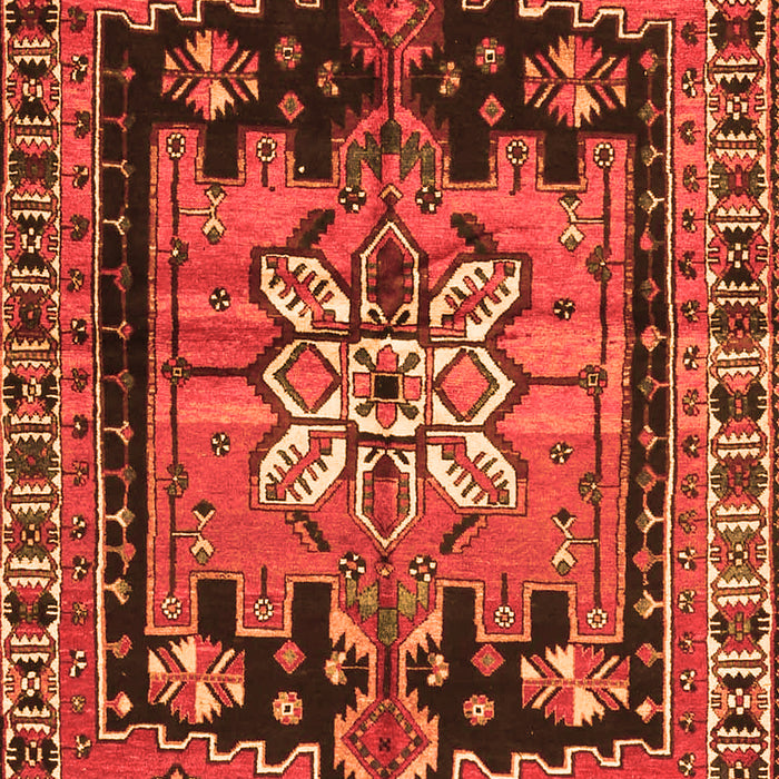 Serging Thickness of Machine Washable Persian Orange Traditional Area Rugs, wshtr4206org