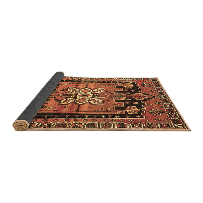 Sideview of Persian Brown Traditional Rug, tr4206brn