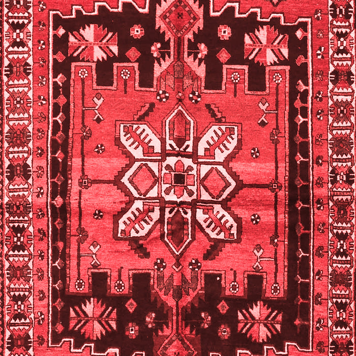 Machine Washable Persian Red Traditional Rug, wshtr4206red