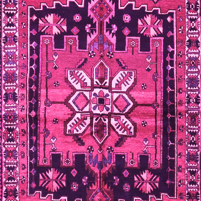 Machine Washable Persian Pink Traditional Rug, wshtr4206pnk