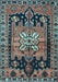 Machine Washable Persian Light Blue Traditional Rug, wshtr4206lblu