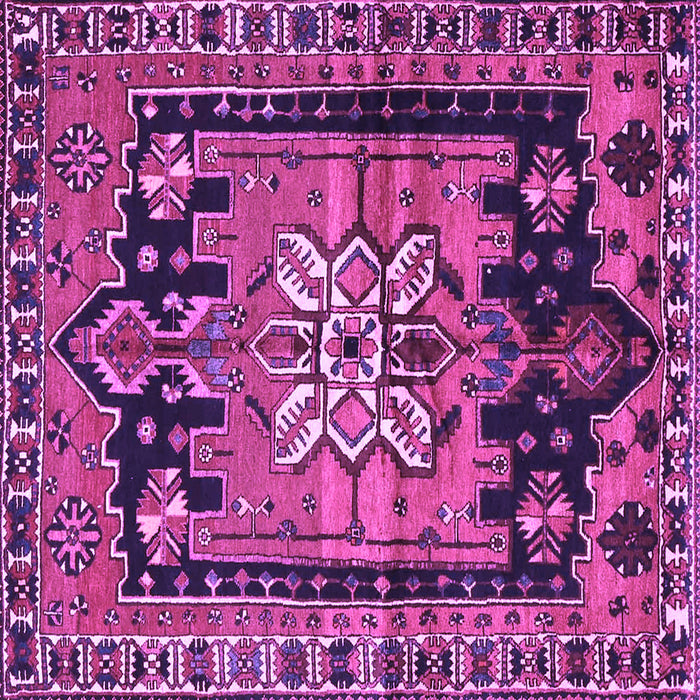Square Persian Purple Traditional Rug, tr4206pur