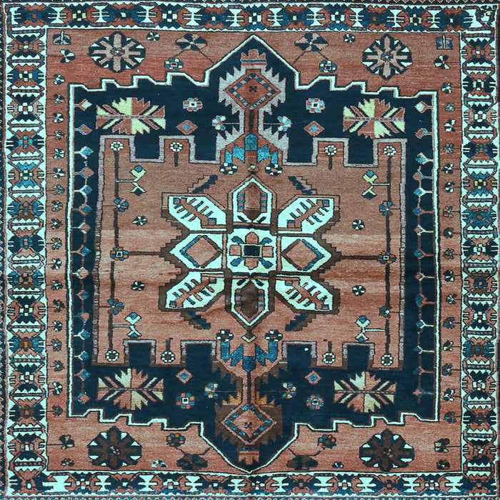 Square Persian Light Blue Traditional Rug, tr4206lblu