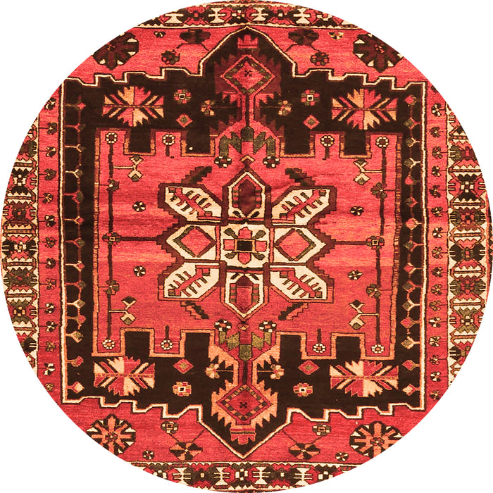 Square Persian Orange Traditional Rug, tr4206org