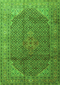 Medallion Green Traditional Rug, tr4207grn