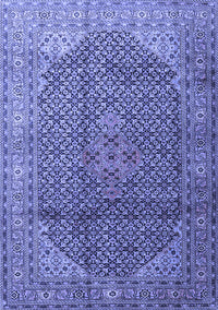 Medallion Blue Traditional Rug, tr4207blu