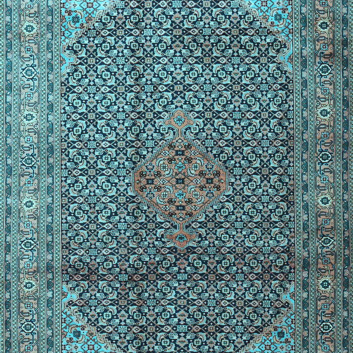 Medallion Light Blue Traditional Rug, tr4207lblu
