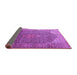 Sideview of Medallion Purple Traditional Rug, tr4207pur