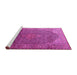 Sideview of Machine Washable Medallion Pink Traditional Rug, wshtr4207pnk