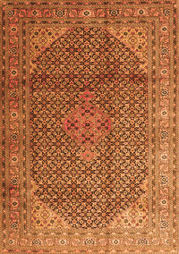 Medallion Orange Traditional Rug, tr4207org