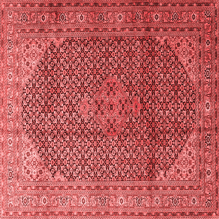 Machine Washable Medallion Red Traditional Rug, wshtr4207red