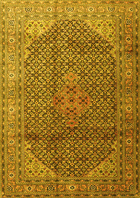 Medallion Yellow Traditional Rug, tr4207yw