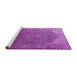 Sideview of Machine Washable Medallion Purple Traditional Area Rugs, wshtr4207pur