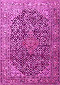 Medallion Pink Traditional Rug, tr4207pnk