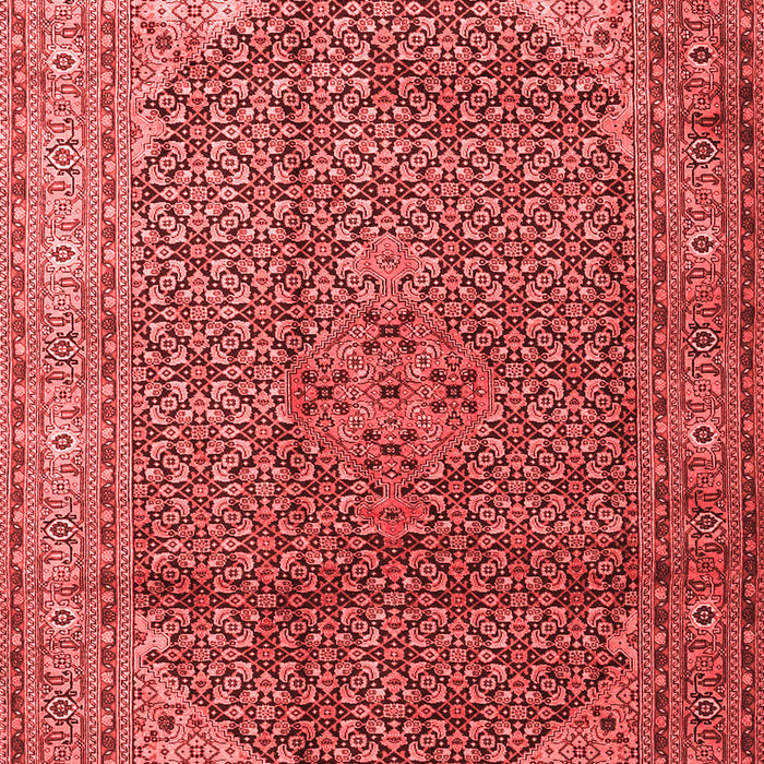 Machine Washable Medallion Red Traditional Rug, wshtr4207red