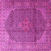 Square Medallion Pink Traditional Rug, tr4207pnk