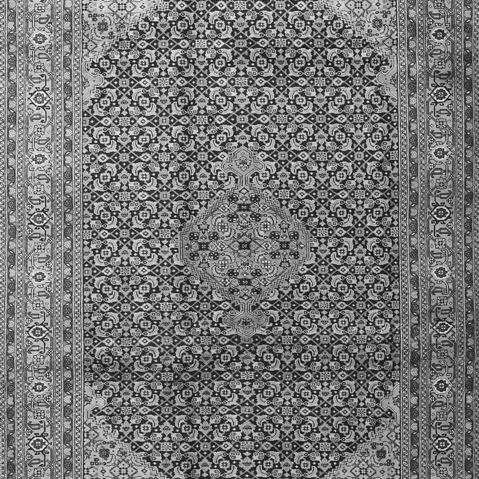 Serging Thickness of Machine Washable Medallion Gray Traditional Rug, wshtr4207gry