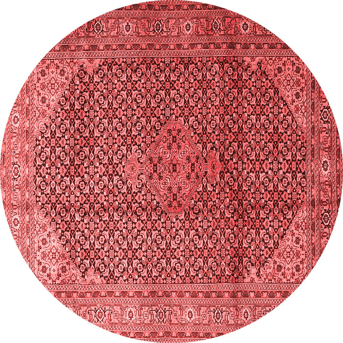 Machine Washable Medallion Red Traditional Rug, wshtr4207red